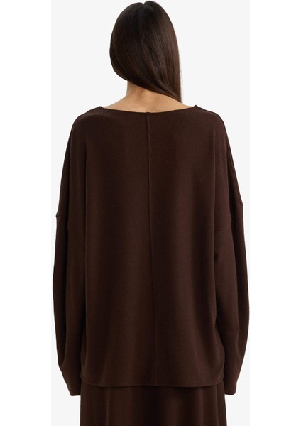 Relax Fit V Yaka Ribana Sweatshirt G6611AX25WN indirimleri