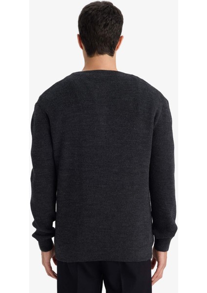 Standart Fit Düğmeli Yaka Triko Kazak F3118AX25WN indirimleri