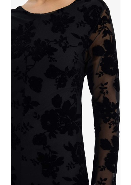 A Kesim Bisiklet Yaka Tül Uzun Kollu Elbise G7127AX25WN fırsatları