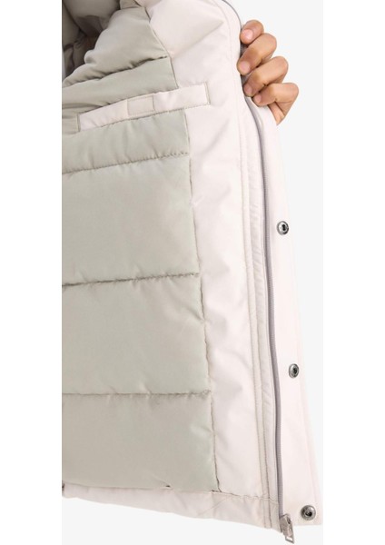 Regular Fit Çıtçıt Kapama İç Cepli Kapüşonlu Fermuarlı Mont C6595AX25AU