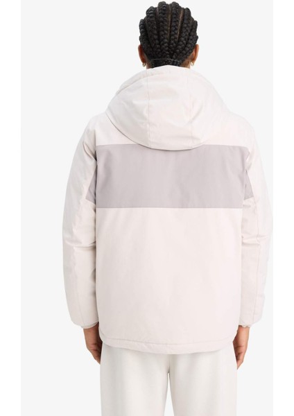 Regular Fit Çıtçıt Kapama İç Cepli Kapüşonlu Fermuarlı Mont C6595AX25AU