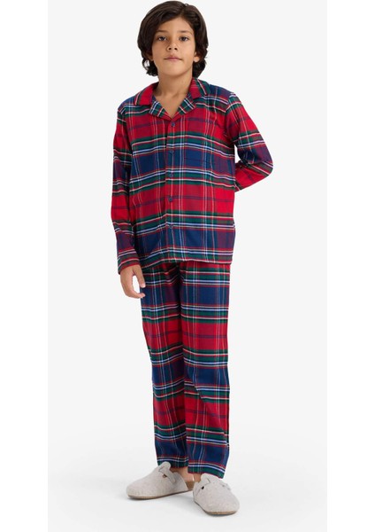 Erkek Çocuk Pijama Takımı Flanel Uzun Kollu Üst Uzun Alt F0983A825WN fiyatları