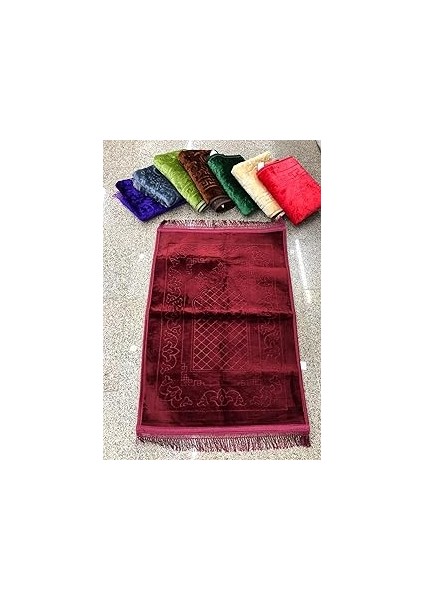 Peluş Seccade (Bordo, 80 * 120)