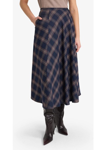 A Kesim Kareli Normal Bel Midi Etek G6908AX25WN modelleri