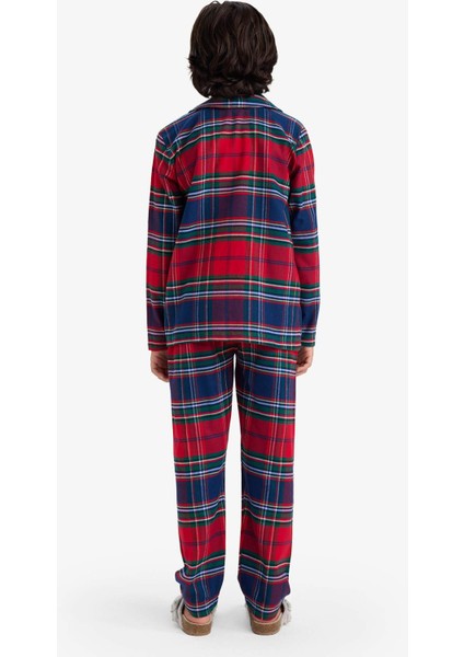 Erkek Çocuk Pijama Takımı Flanel Uzun Kollu Üst Uzun Alt F0983A825WN