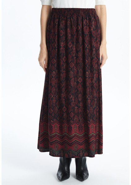 Yeni Sezon Beli Lastikli Desenli Kadın Etek fiyatları