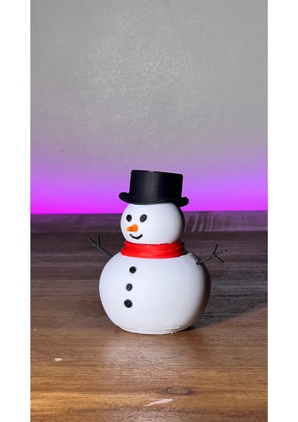 Kış Temalı, Renkli Kardan Adam Mini Figür, Nostaljik Hediyelik, Yılbaşı Süsleri