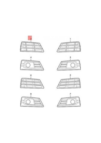 Audi A4 2015-2018 Sis Lamba Kapağı Sol Sıyah Oem No (8W0807681B9B9)