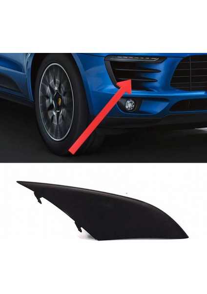 Porsche Macan- 2014-2017 Ön Tampon Panjuru Alt Çıtası Sol Sıyah (Tw) Oem No (95B8078771E0)