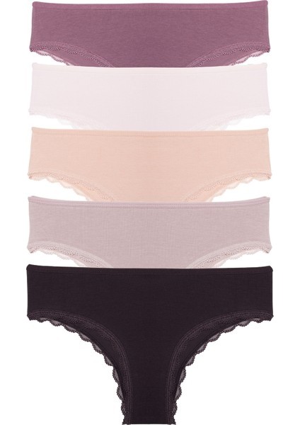 Kadın Külot 5 Li Paket Brazillian Vizon