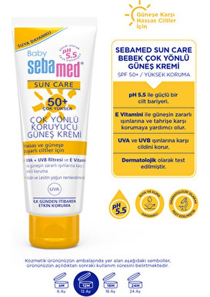 75 ml 50+ SPF Hassas Ciltler İçin Çok Yönlü Koruyucu Güneş Kremi Suya Dayanıklı fırsatları