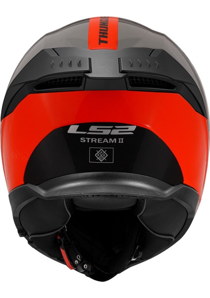 Stream 2 Thunderbız Gri-Turuncu Kapalı Motosiklet Kaskı modelleri