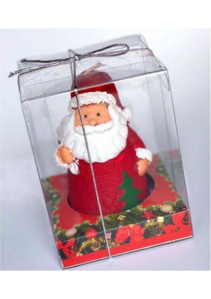 Kırmızı Noel Baba Mum, Yılbaşı Süsleri, Dekoratif ve Sıcak Atmosfer Yaratıcı