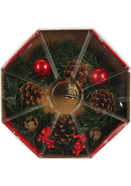 Çok Renkli 24 cm Kapı Süsü, Neşeli Yılbaşı Dekorasyonu modelleri