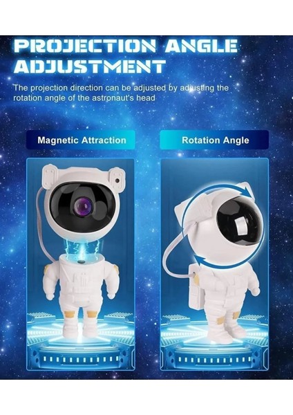 Astronot, Galaksi, Projektör, Uzaktan Kumandalı, Gece Lambası Bwr-47 fırsatları