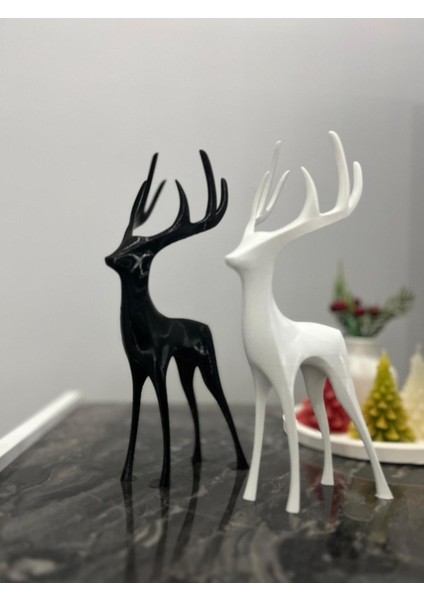 Renkli Dekoratif Geyik Heykeli Çift Set, Şık ve Modern Ev Dekoru Aksesuarı fiyatları