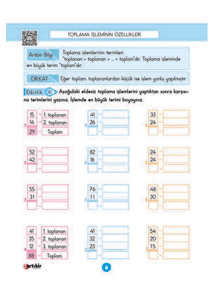 2.sınıf Dört İşlem Matematik Kitabı 80 Sayfa Eğlenceli Öğrenim