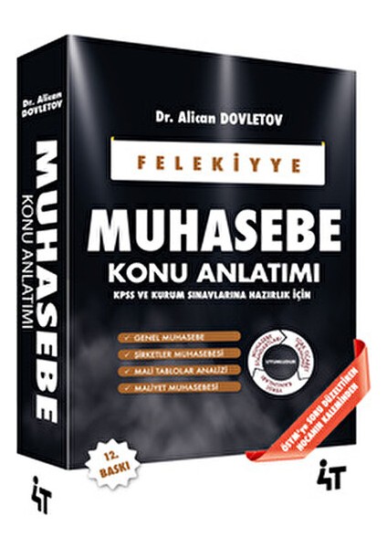 Ciltli Muhasebe Konu Anlatımı Felekiyye 12. Baskı KPSS Mesleki Hazırlık Kitabı fiyatları