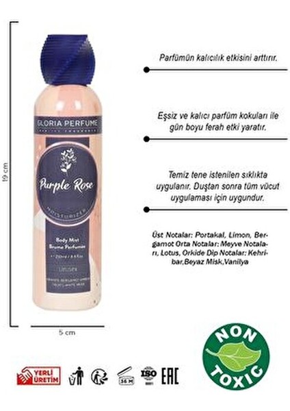 Purple Rose Body Mist 250 ml Unisex Oryantal Meyvemsi Koku fiyatları