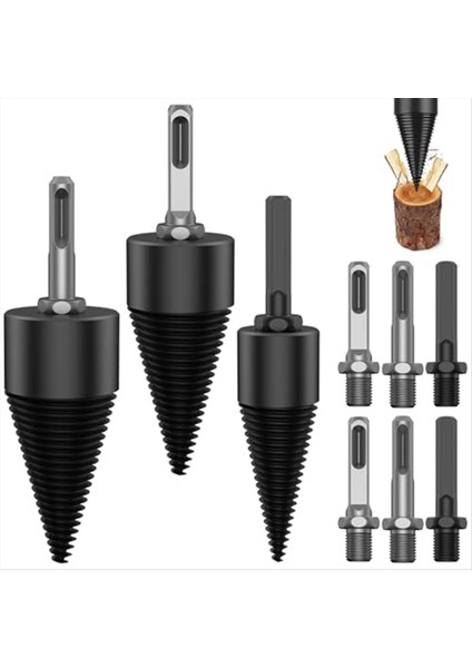 Elektrikli Matkap Için 12 Adet Yakacak Odun Kütük Ayırıcı 9 Saplı Sağlam Hizmetli Elektrik Matkapları Vidalı (Yurt Dışından)