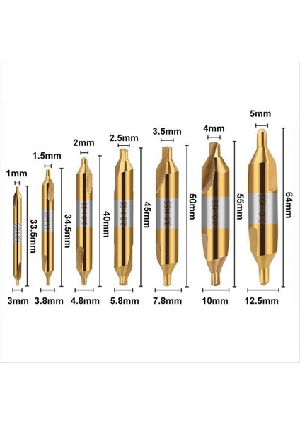 Yüksek Hızlı Çelik Merkezi Matkap 7 Parçalı Set 1 0mm 1 5mm 2 0mm 3 5mm 4 0mm 5 0mm Torna Metal Işleme (Yurt Dışından) fiyatları