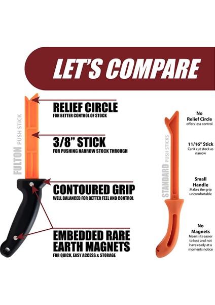 2 Paket Güvenlik Ahşap Işleme Push Stick Masa Testereleri Yönlendirici Tabloları Shapers Üzerinden Itmek Için (Yurt Dışından) indirimleri