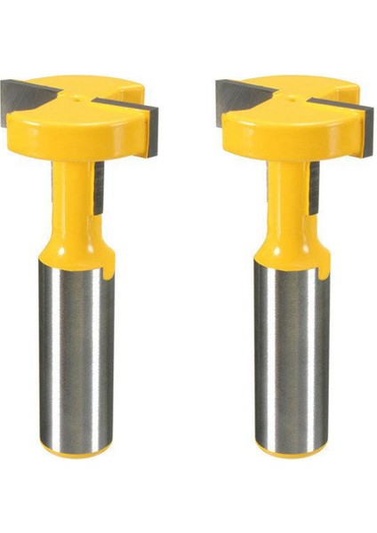 2pcs 1/2 Inç Şafak Yönlendirici Bit T-Yuvası ve T-Track Slot Tenon Cutter Aracı (Yurt Dışından)