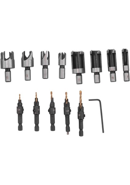 14PC Counkink Matkap Biç Ahşap Tapa Kesici Marangozluk Ahşap Işleme Vida Sondaj Pilot Delikleri Vida Için (Yurt Dışından) modelleri