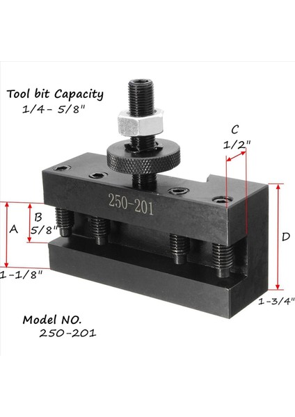 4pcs Hızlı Değişiklik Cnc Torna Aracı Post Dönüş Tutucu Tutucu Taleber Tools 250-201 ve 250-202 (Yurt Dışından) fırsatları