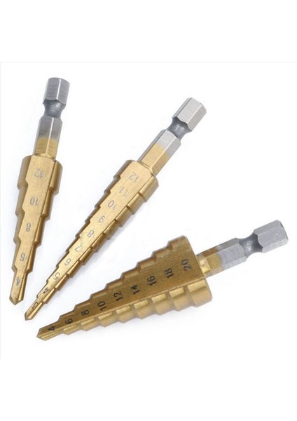 6 Pcs Yüksek Hızlı Çelik Adım Matkap Bit Seti Elektrikli El Alımları Koni Titanyum Kaplamalı Metal Delik Kesici 1/4 Inç Hex Shank Drive (Yurt Dışından) fırsatları