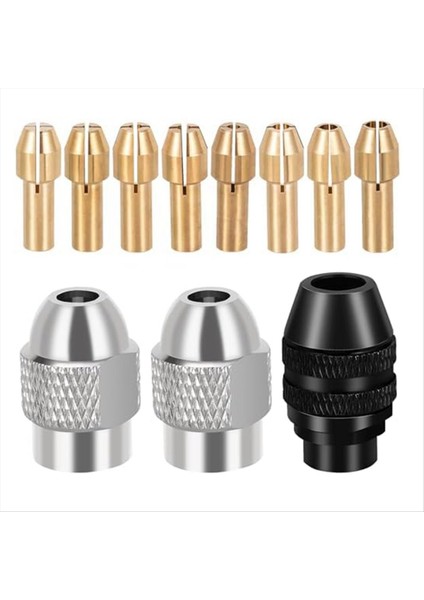 10 Adet Matkap Mandalı Kolet Seti 1/32 Inç Ila 1/8 Inç Pirinç Hızlı Dönen Matkap Somunu Değiştirme 4485 4486 Anahtarsız Dril (Yurt Dışından)