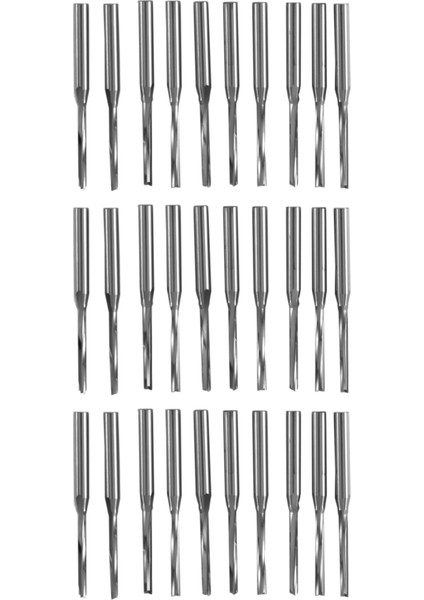 30 Pcs Iki Flüt Düz Uç Mills Düz Yuva Bit Ahşap Kesici Iki Çift Flüt Bit 3 175X2X17MM Cnc Yönlendirici Için (Yurt Dışından)