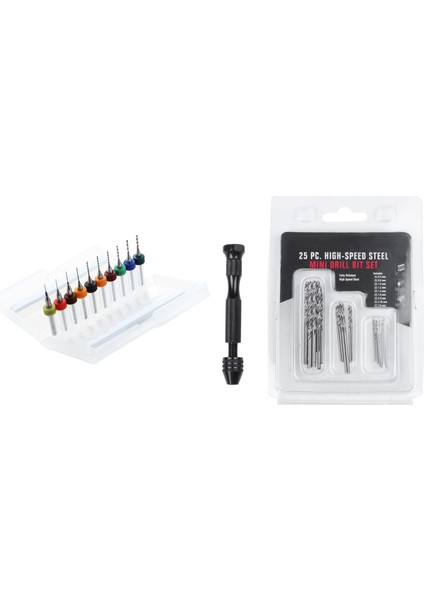 Kutu 10X 0 3-1 2mm Pcb Küçük Matkap Bitleri Pcb Matkaplar ve El Twist Matkap Bitleri Seti 25PCS Mikro Drill Bits ile Spiral Matkap (Yurt Dışından)