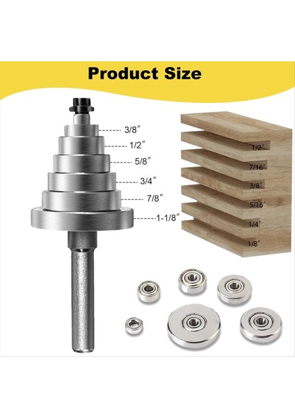 1/4inch Shank Rabbet Yönlendirici Bit Seti 3 Adet Karbür Uçlu Rabbeting Yönlendirici Biti Değiştirilebilir ve Ayarlanabilir Yatak (Yurt Dışından) indirimleri