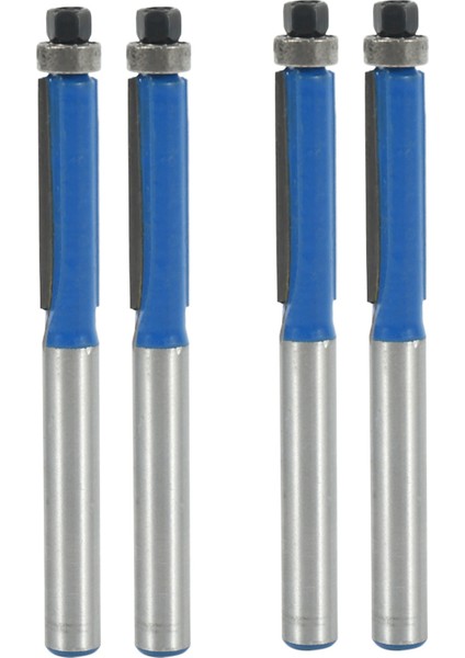 4pcs 2 6 Inç Uzunluğunda 2 Kenar Sifonlama Yönlendirici Biti 1/4 Inç x 1/4 Inç Carpenter Için (Yurt Dışından)