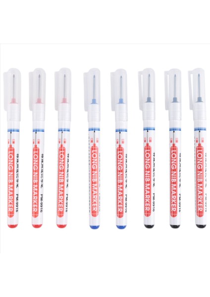 8 Çok Amaçlı Derin Delik Işaretçisi Kalemler Uzun Nozoz Marker Derin Matkap Deliği Uzun Nib Scriber Carpentry Renkli Marker Kalemi (Yurt Dışından)