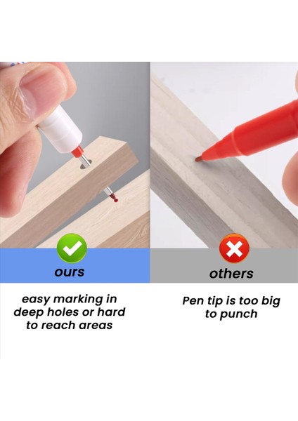 8 Çok Amaçlı Derin Delik Işaretçisi Kalemler Uzun Nozoz Marker Derin Matkap Deliği Uzun Nib Scriber Carpentry Renkli Marker Kalemi (Yurt Dışından) indirimleri