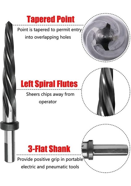 5/8 Inç Spiral Flüt Raybası 1/2 Inç Saplı M2 Hss Köprüsü/inşaat Raybası Konik Kesici Rayba Matkap Bit (Yurt Dışından) indirimleri