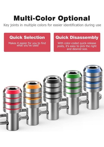 Bit Tutucu Anahtarlık 10 Pcs 1/4 Hex Shank Dağırlık Matkak Bıt Keyajı Hızlı Değişim Tutu Tutucu Tutucu Vıda Vıdaktörü (Yurt Dışından) indirimleri