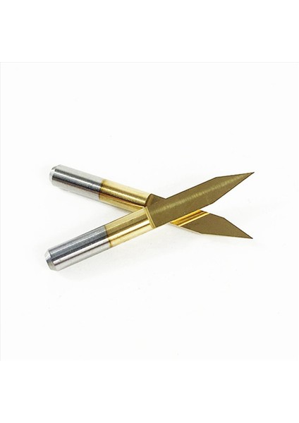 50PCS 30 Derece 0 1mm Uç Titanyum Kaplamalı Düz Alt Karbür Pcb Gravür Bitleri V-Fake Cnc Yönlendirici Kesici Kesme Aracı (Yurt Dışından) indirimleri