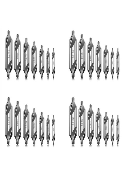 28 Pcs Center Matkap Bitleri Set 60 Derece Açı Merkez Matkap Bitleri Kit Metal Işleme Için Counterk Araçları (Yurt Dışından)