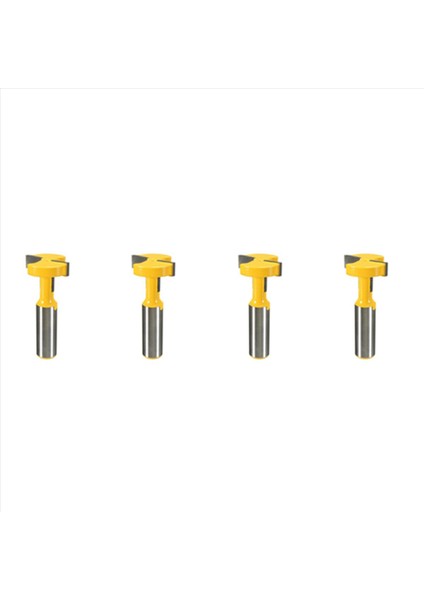 4pcs 1/2 Inç Şafak Yönlendirici Bit T-Yuvası ve T-Track Slot Tenon Cutter Aracı (Yurt Dışından)
