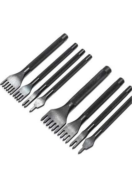 8pcs 3mm 4mm 1/2/4 Prongs Inç Kesme Keski Deri El Sanatları Aletleri Delik Döküm Dikişli Dikişli Deri Deri Delik Puncher (Yurt Dışından)