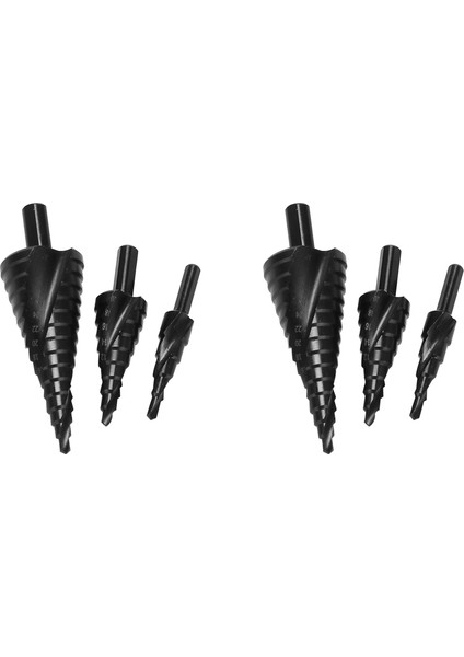 6pcs 4-32MM Hss Kobalt Adım Matkap Bit Seti Azot Yüksek Hızlı Çelik Spiral Koni Üçlü Kısaltılmış Şafak Deliği Kesici (Yurt Dışından)