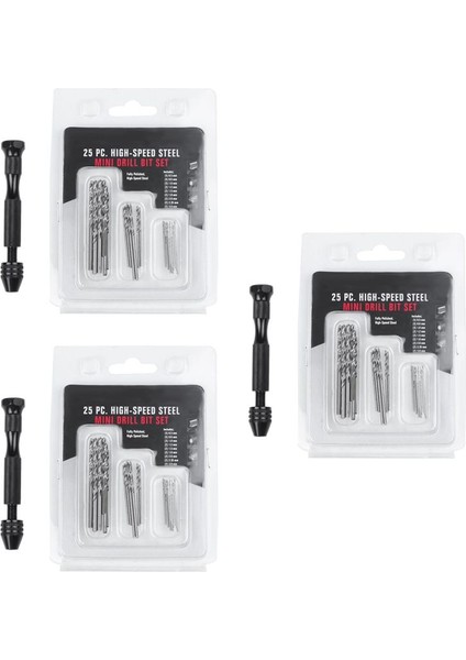 3pcs El Twist Matkap Bitleri Seti Pim Arası Model Mini El Spiral Matkap 75PCS 0 3 mm Ila 3 0mm Mikro Drill Bits (Siyah) (Yurt Dışından)
