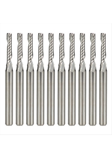 10 Adet Cnc Yönlendirici Bitleri Seti Ahşap Için Karbür Düz Burun Uç Değirmeni Pvc Mdf Hardwood (Yurt Dışından)