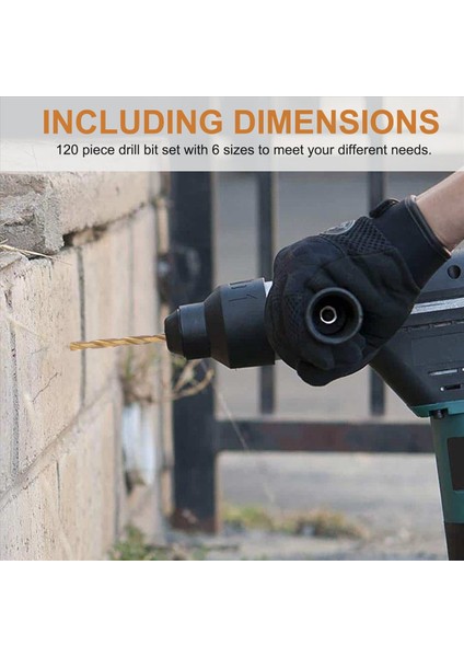 120 Pcs Titanyum Matkap Bit Seti Metal Çelik Ahşap Plastik Bakır Alüminyum Alaşım Için Matkap Bitleri 1mm Ila 3 5 mm (Yurt Dışından) indirimleri