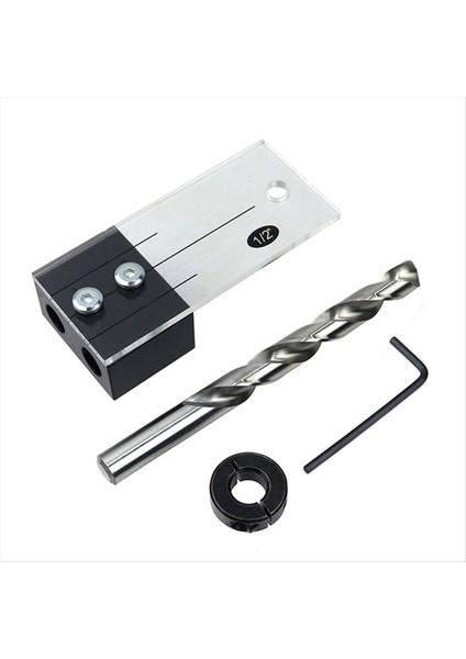 1/2inch Ahşap Işleme Düz Delik Delme Bulucu Yan Delik Zımba Konumlandırıcı Dikey Punter Kiti Dıy Ahşap Araçları (Yurt Dışından)