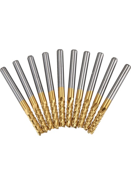 3 175MM 10PCS Kaplamalı Çilek Pcb Freze Kesici Mısır Diş Metal Tungsten Karbür Cnc Gravür Yönlendirici Ağaç Işleme (Yurt Dışından) fiyatları