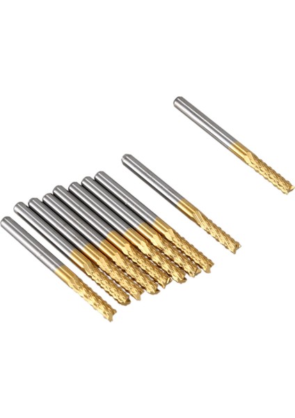 3 175MM 10PCS Kaplamalı Çilek Pcb Freze Kesici Mısır Diş Metal Tungsten Karbür Cnc Gravür Yönlendirici Ağaç Işleme (Yurt Dışından) modelleri